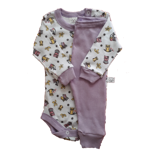 474 -  Conjunto Body Canelado Estampado RN,P,M,G